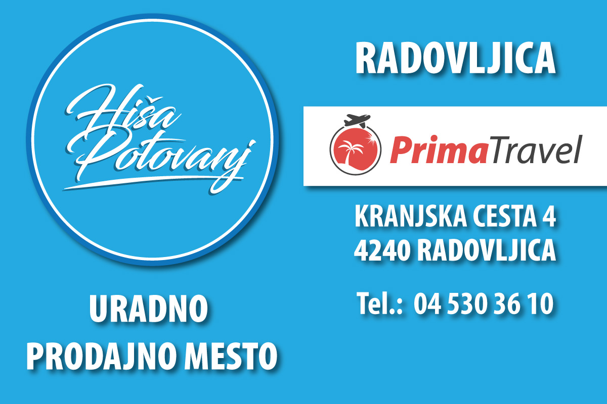 Read more about the article Uradno prodajno mesto Hiše Potovanj: agencija Prima Travel, Radovljica